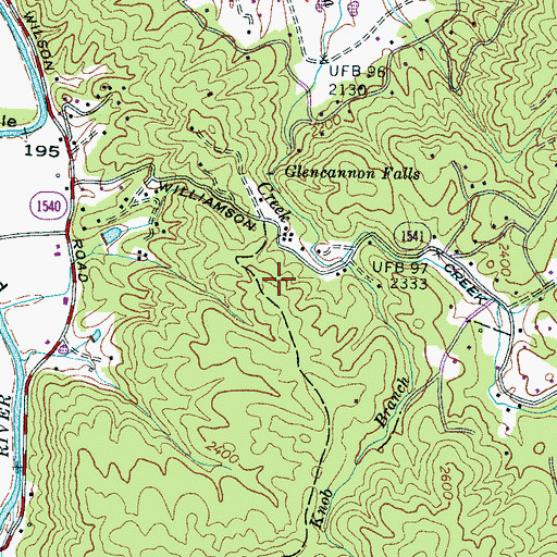 Topographic Map of Falls Creek, NC