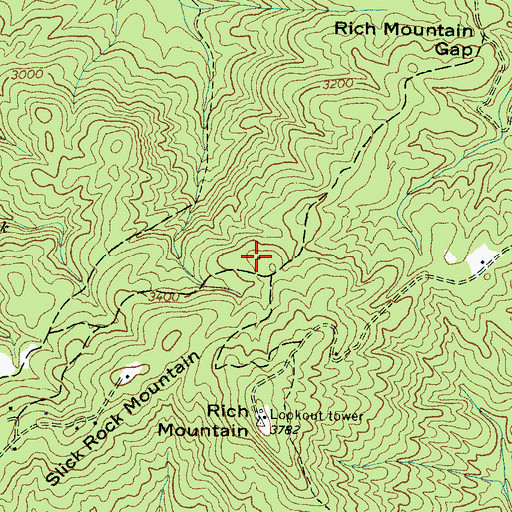 Topographic Map of WHNS-TV (Asheville), NC