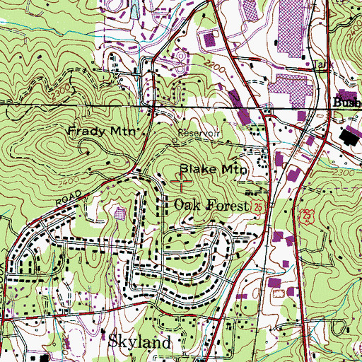 Topographic Map of Blake Mountain, NC