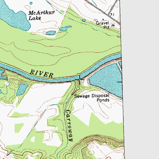 Topographic Map of Carraway Creek, NC