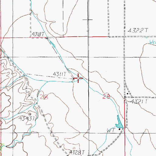 Topographic Map of Reiley Creek, AZ
