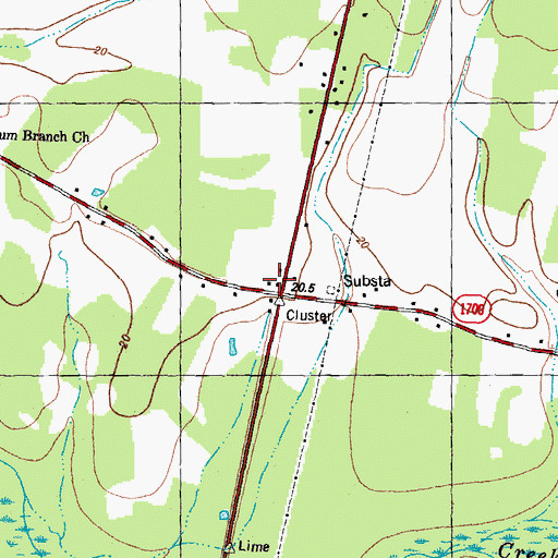 Topographic Map of Petersburg Crossing, NC
