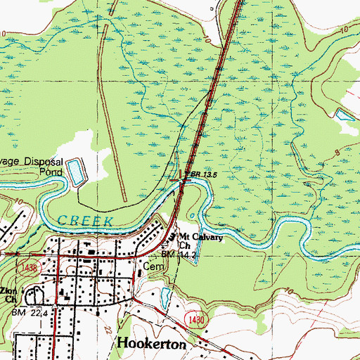 Topographic Map of Beaverdam Run, NC