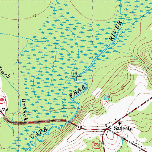 Topographic Map of Grey Run, NC