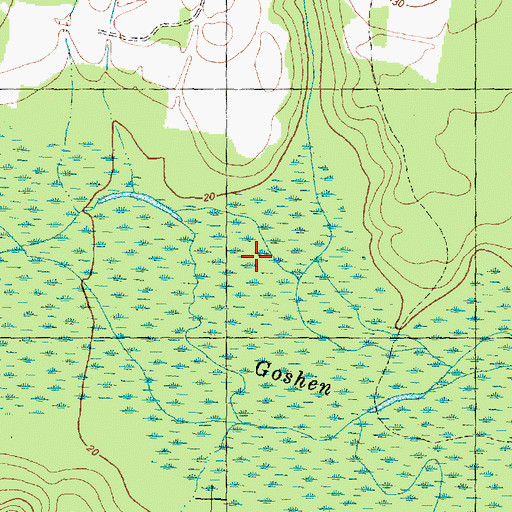 Topographic Map of Herrings Marsh Run, NC