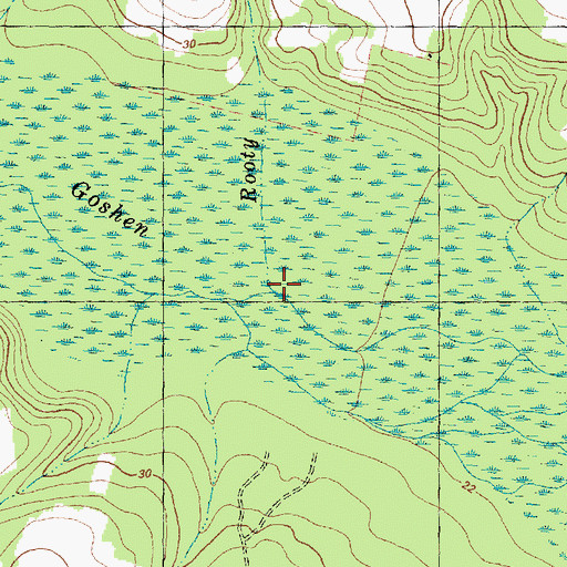 Topographic Map of Rooty Branch, NC