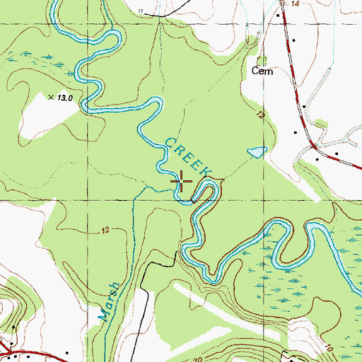 Topographic Map of Tyson Marsh, NC