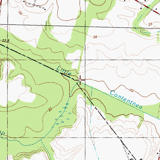Topographic Map of Thompson Swamp, NC