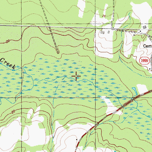Topographic Map of Elder Creek, NC