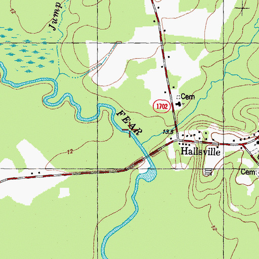 Topographic Map of Limestone Creek, NC