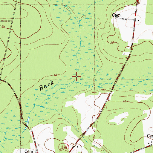Topographic Map of Ninemile Creek, NC