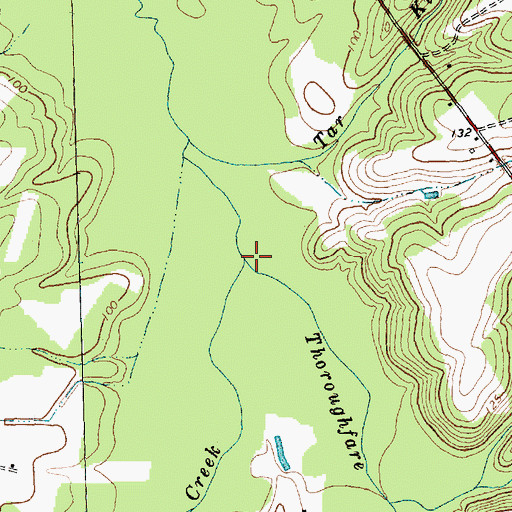 Topographic Map of Thoroughfare Swamp, NC
