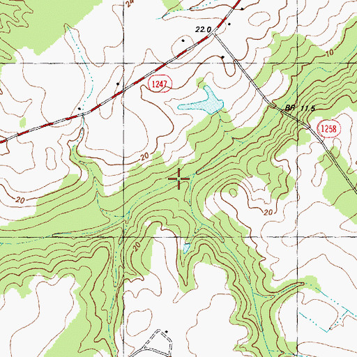 Topographic Map of Harris Millpond (historical), NC