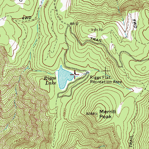 Topographic Map of Riggs Flat Recreation Area, AZ