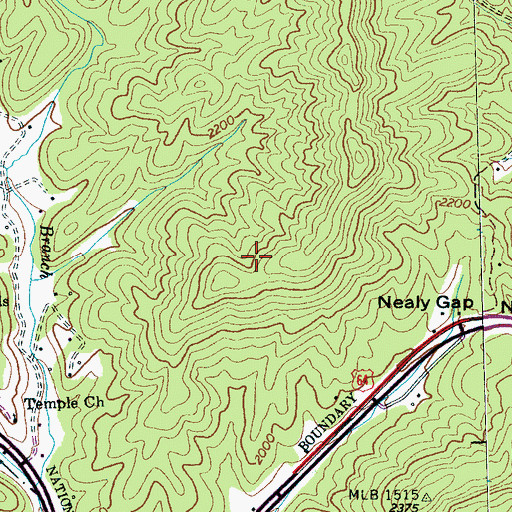 Topographic Map of Township of Hothouse, NC