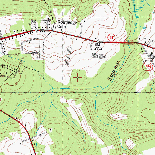 Topographic Map of Township of Kenansville, NC