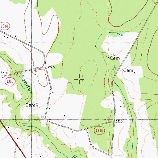 Topographic Map of Township of Carrs, NC