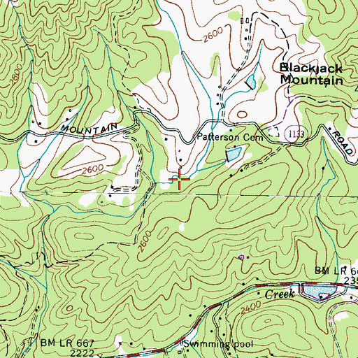 Topographic Map of Township of Crab Creek, NC