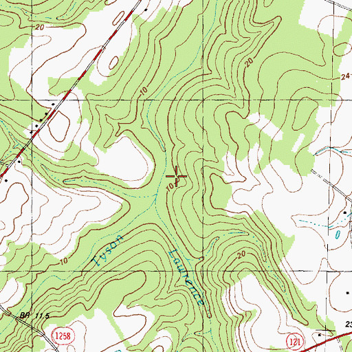 Topographic Map of Township of Falkland, NC