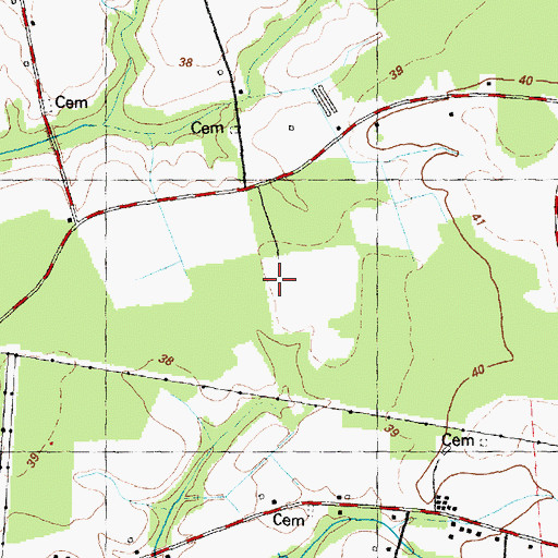 Topographic Map of Township of Saulston, NC