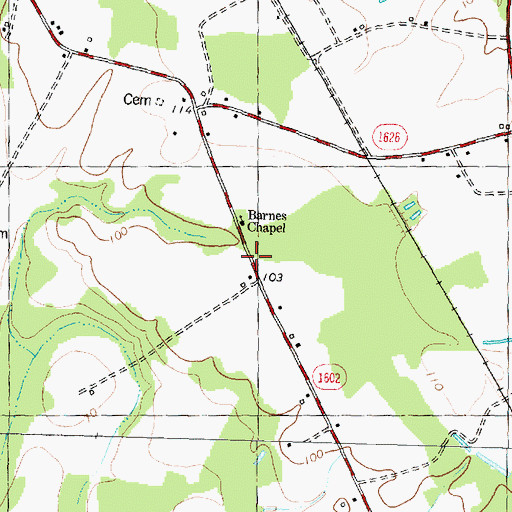 Topographic Map of Township of Stantonsburg, NC