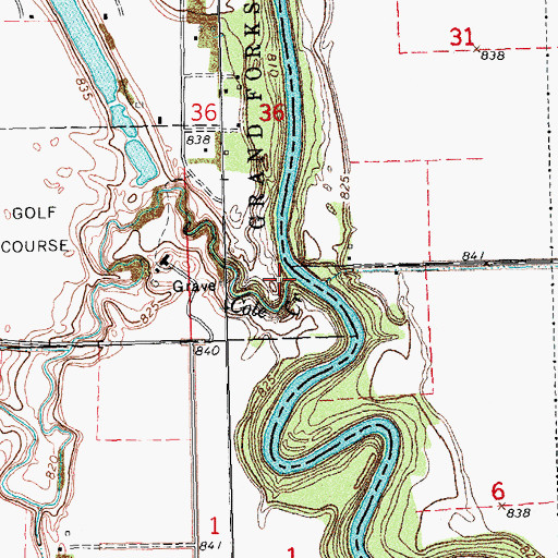 Topographic Map of Cole Creek, ND