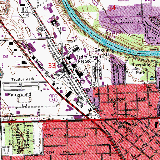Topographic Map of Minnkota Power Field (historical), ND