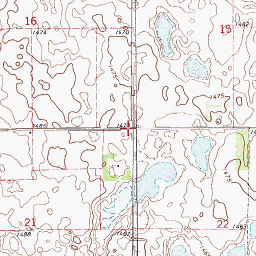 Topographic Map of Township of Greenland, ND