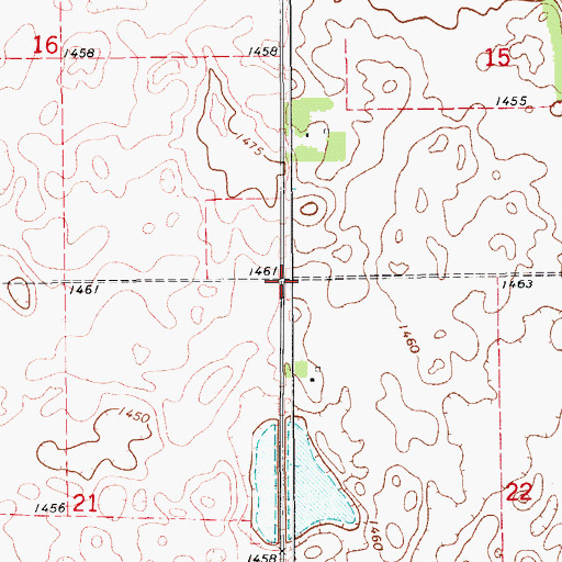 Topographic Map of Township of Meadow Lake, ND