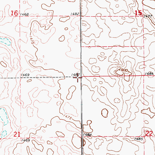 Topographic Map of Township of Mansfield, ND