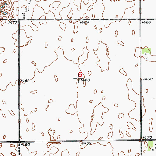 Topographic Map of Township of Montpelier (historical), ND