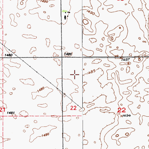 Topographic Map of Township of Homer, ND