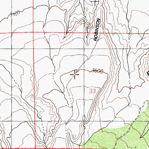 Topographic Map of Robinson Ditch, AZ