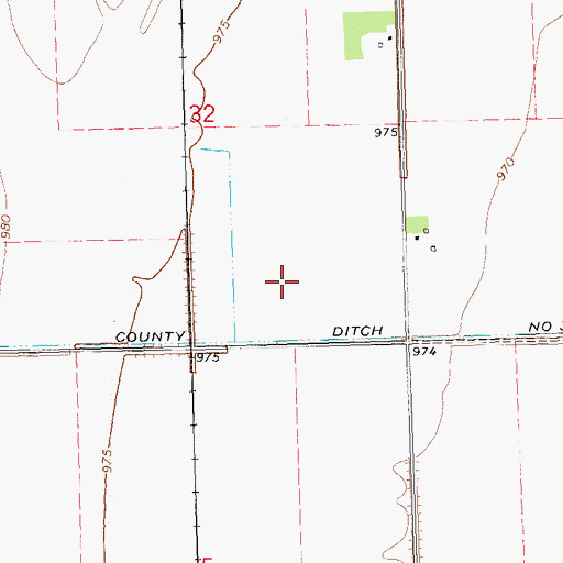 Topographic Map of Township of Fairmount, ND