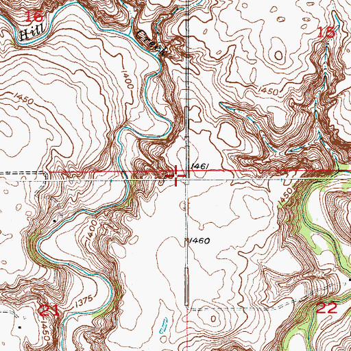 Topographic Map of Township of Roscoe, ND