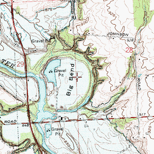 Topographic Map of Big Bend, OH