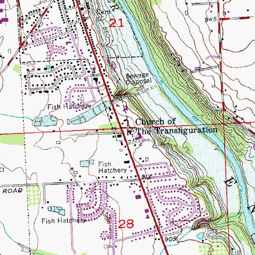 Topographic Map of Church of the Transfiguration, OH