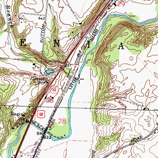 Topographic Map of Conner Branch, OH