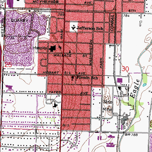 Topographic Map of Firmin School, OH