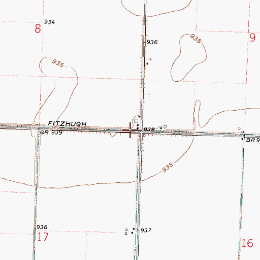 Topographic Map of Fitzhugh Ditch, OH