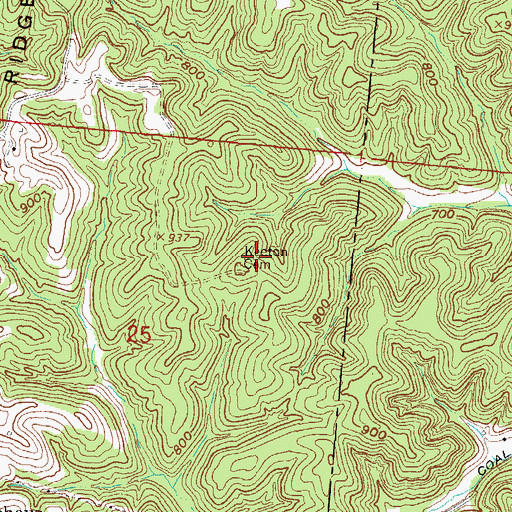 Topographic Map of Keeton Cemetery, OH