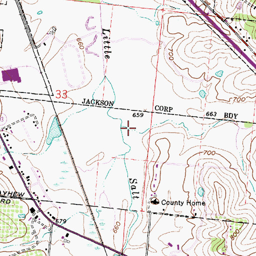 Topographic Map of Sand Run, OH