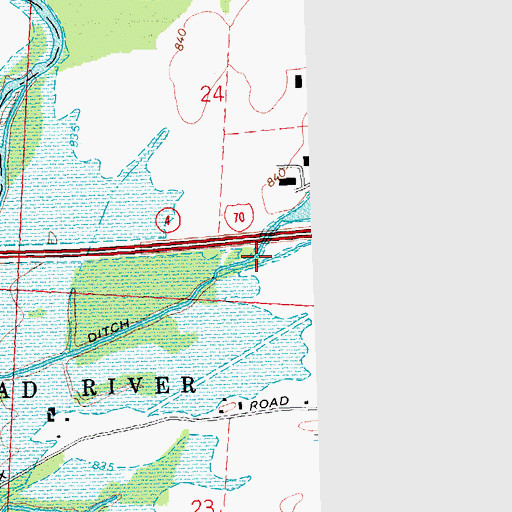 Topographic Map of Smith Ditch, OH