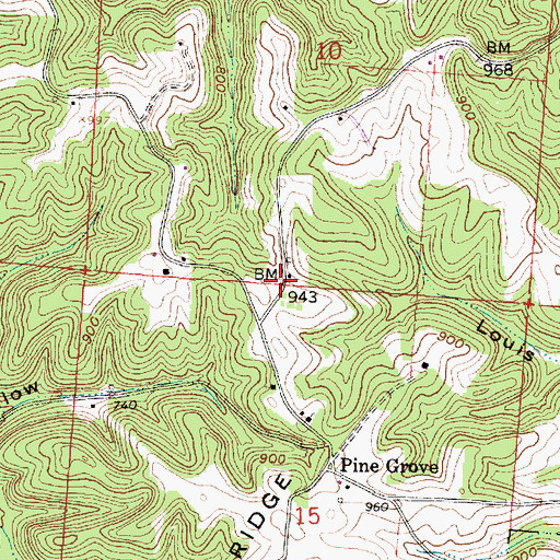 Topographic Map of Tick Ridge, OH