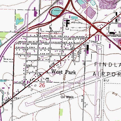 Topographic Map of West Park, OH