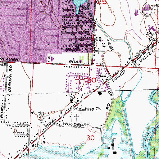 Topographic Map of Schauers Acres, OH