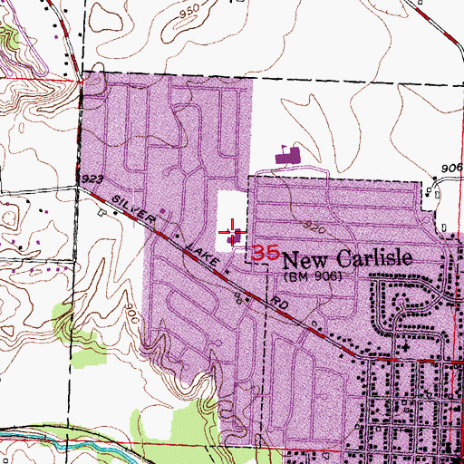 Topographic Map of Westlake Elementary School, OH