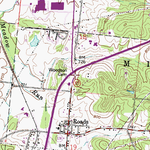 Topographic Map of Hoganville School (historical), OH