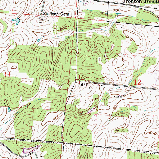 Topographic Map of Walnut Grove School (historical), OH