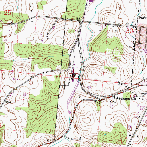Topographic Map of Jackson Furnace, OH